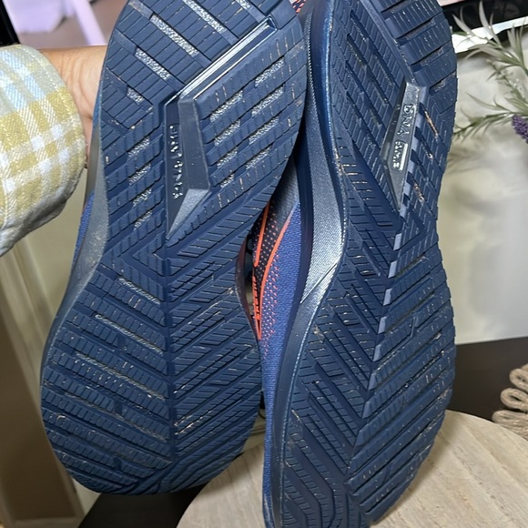 BROOKS Levitate StealthFit GTS 5 Mens Wide Running Casual Comfy Navy Blue Orange - Picture 6 of 9